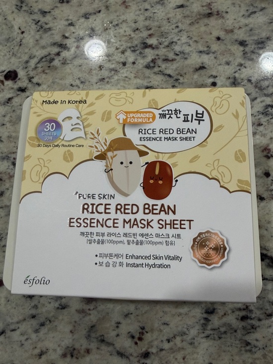 Esfolio Other - Esfolio K-Beauty Rice Red Bean Essence Mask Sheet